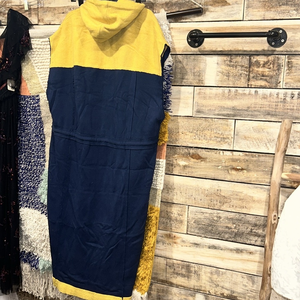 NWOT Free People Cool Cool Fleece Hoodie Sweatshirt Maxi Shirt Vest Dress Z244-0 - Picture 8 of 8